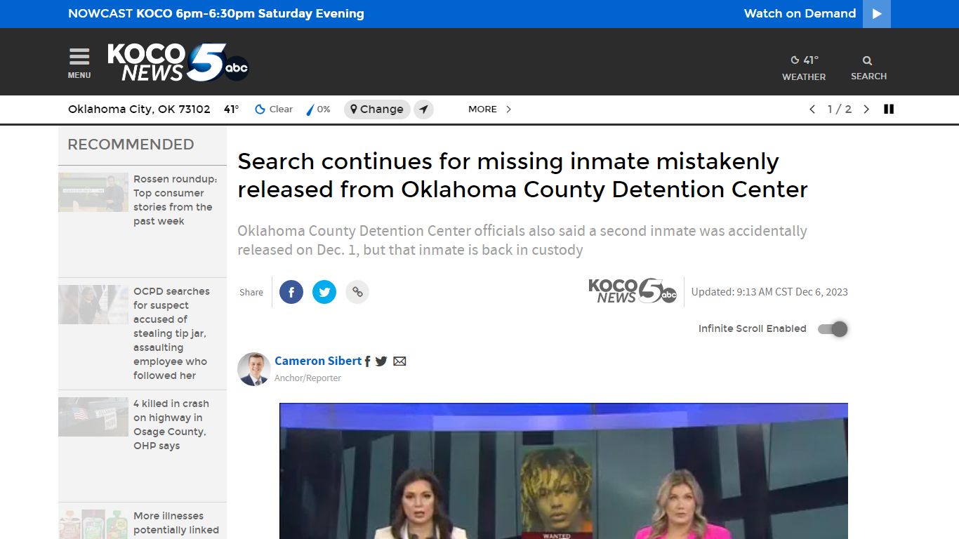 Oklahoma County jail mistakenly releases wrong inmate - KOCO 5 News
